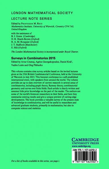 Surveys in Combinatorics 2015