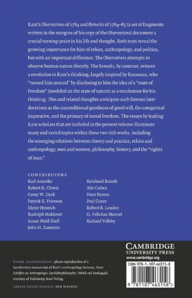Kant's Observations and Remarks