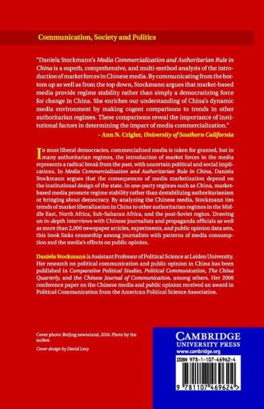 Media Commercialization and Authoritarian Rule in China