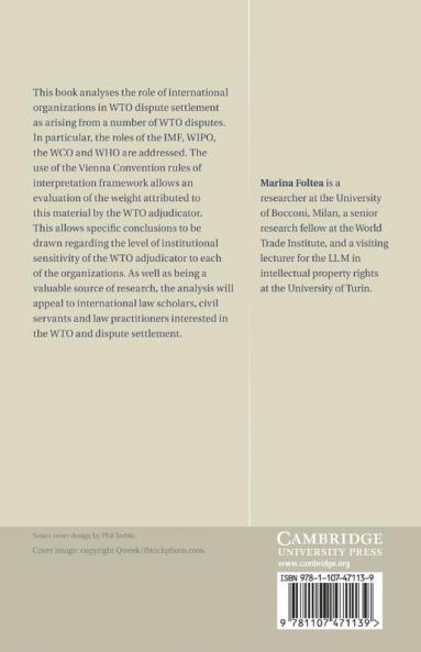 International Organizations in Wto Dispute Settlement