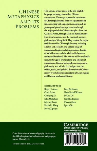 Chinese Metaphysics and its Problems