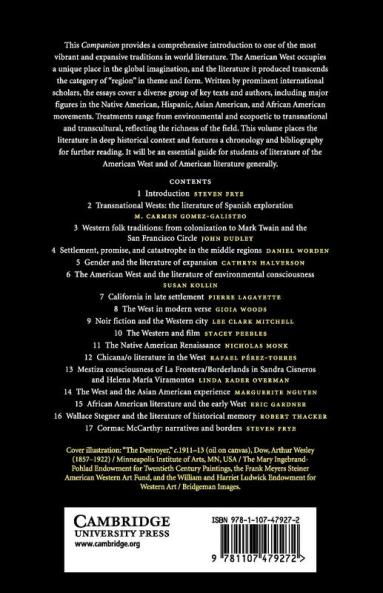 The Cambridge Companion to the Literature of the American West