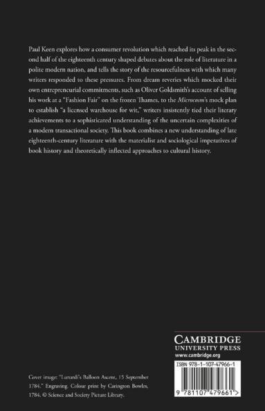 Literature Commerce and the Spectacle of Modernity             1750-1800