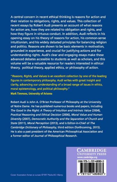 Reasons Rights and Values