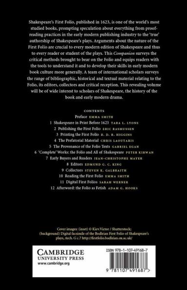 The Cambridge Companion to Shakespeare's First Folio