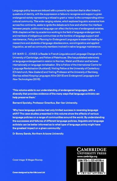 Policy and Planning for Endangered Languages
