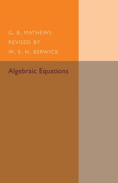 Algebraic Equations