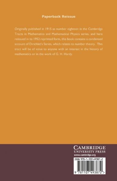 The General Theory of Dirichlet's Series