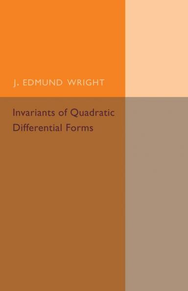Invariants of Quadratic Differential Forms