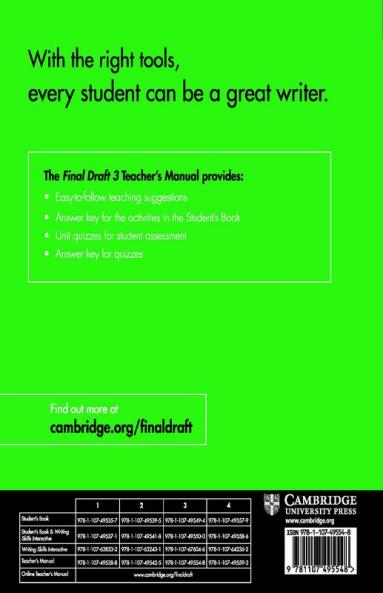 Final Draft Level 3 Teacher's Manual