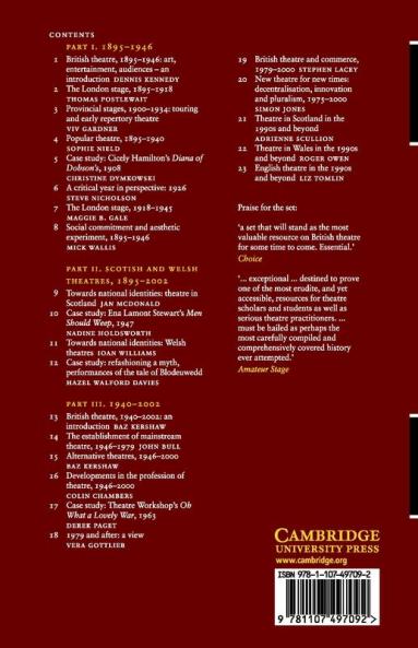 The Cambridge History of British Theatre