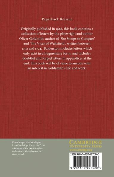 The Collected Letters of Oliver Goldsmith
