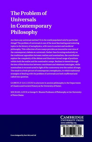 The Problem of Universals in Contemporary Philosophy