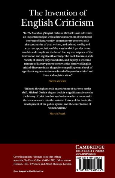 The Invention of English Criticism