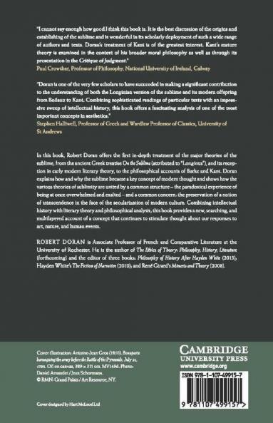 The Theory of the Sublime from Longinus to             Kant