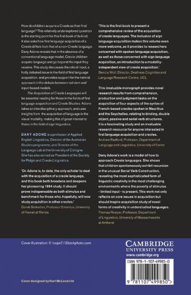 The Acquisition of Creole Languages