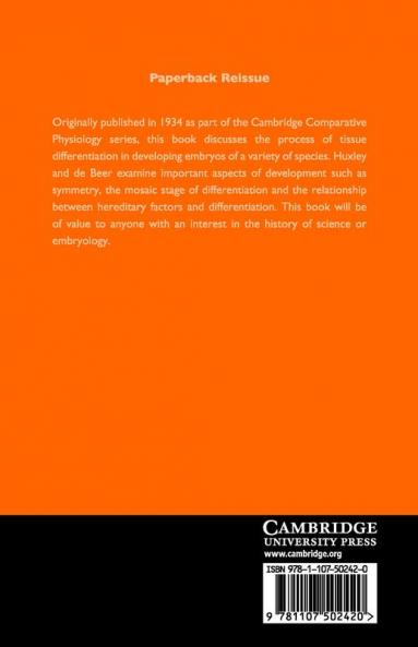 The Elements of Experimental Embryology