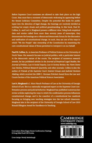 Supreme Court Confirmation Hearings and Constitutional             Change