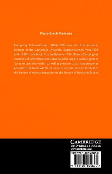 Descriptive Labels for Botanic Gardens