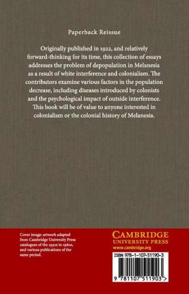Essays on the Depopulation of Melanesia