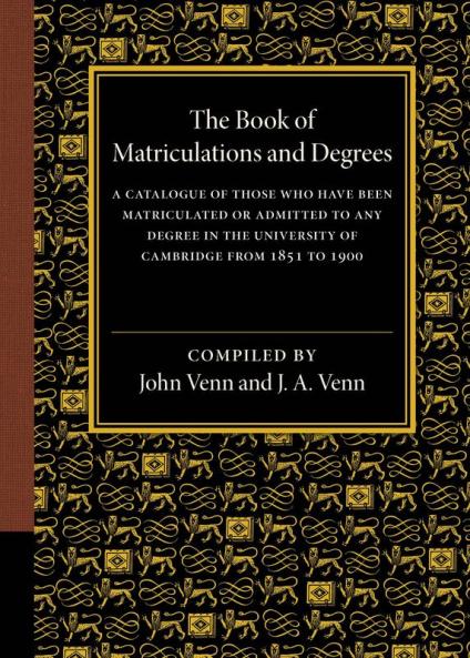 The Book of Matriculations and Degrees