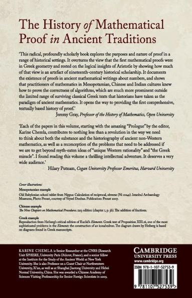 The History of Mathematical Proof in Ancient             Traditions