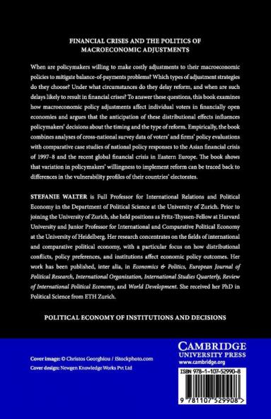 Financial Crises and the Politics of Macroeconomic Adjustments