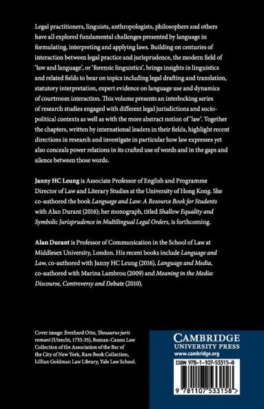 Meaning and Power in the Language of Law
