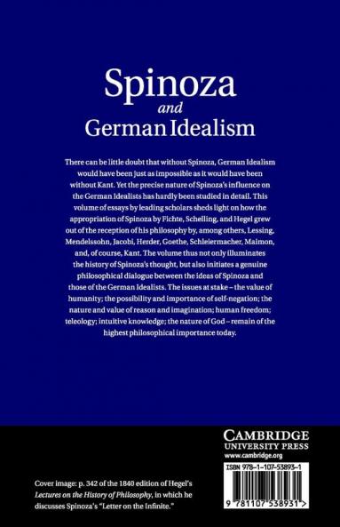 Spinoza and German Idealism