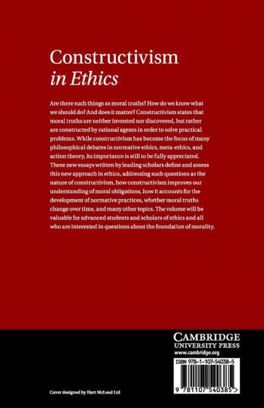 Constructivism in Ethics