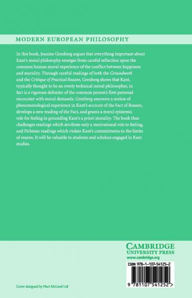 Kant's Defense of Common Moral Experience