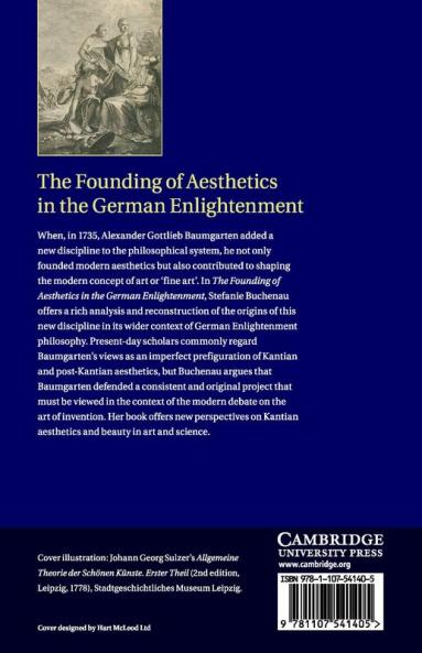 The Founding of Aesthetics in the German             Enlightenment