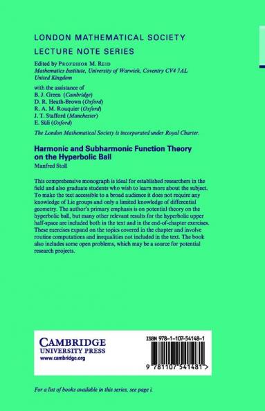 Harmonic and Subharmonic Function Theory on the Hyperbolic Ball