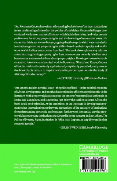The Politics of Property Rights Institutions in             Africa