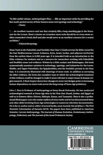 Stone Tools in the Paleolithic and Neolithic Near East