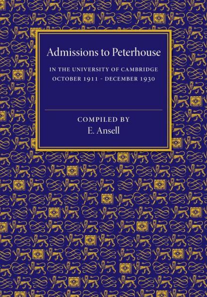Admissions to Peterhouse