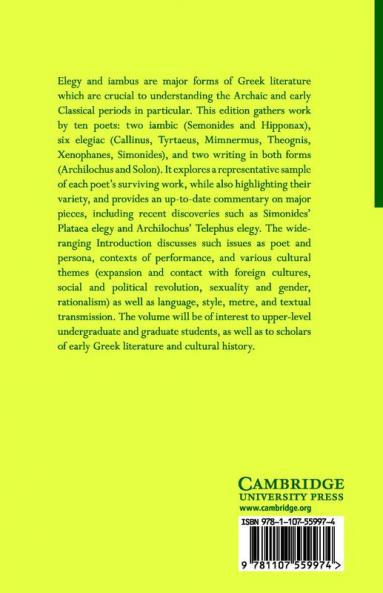 Greek Elegy and Iambus