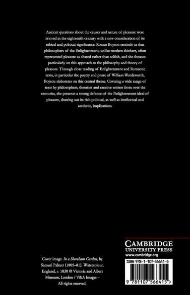 Wordsworth and the Enlightenment Idea of Pleasure