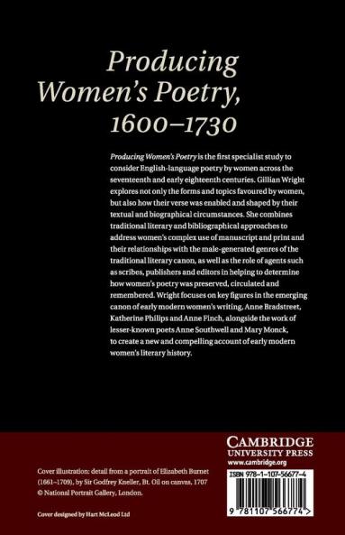 Producing Women's Poetry 1600-1730