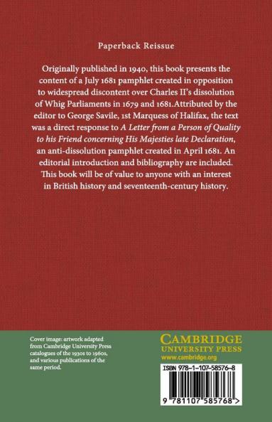 Observations Upon a Late Libel