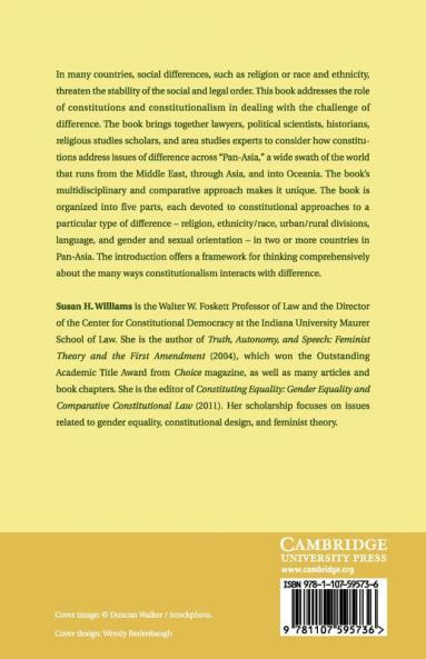 Social Difference and Constitutionalism in Pan-Asia