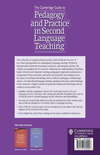 The Cambridge Guide to Pedagogy and Practice in Second Language Teaching