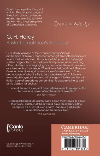 A Mathematician's Apology (Canto Classics)