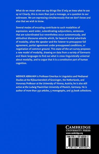 Modality in Syntax Semantics and Pragmatics