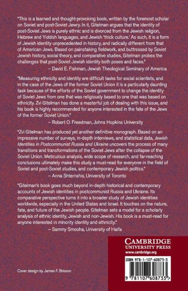 Jewish Identity in Postcommunist Russia and Ukraine