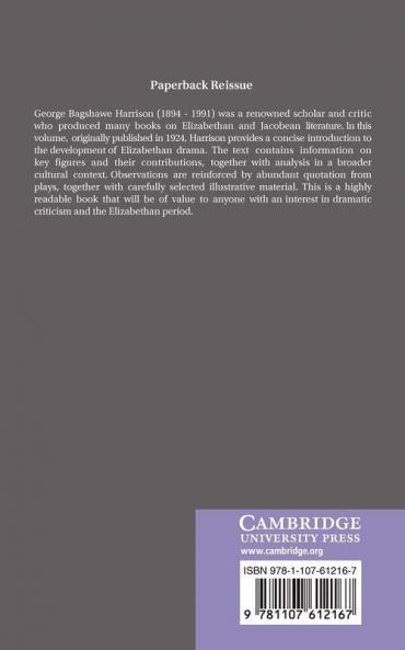 The Story of Elizabethan Drama