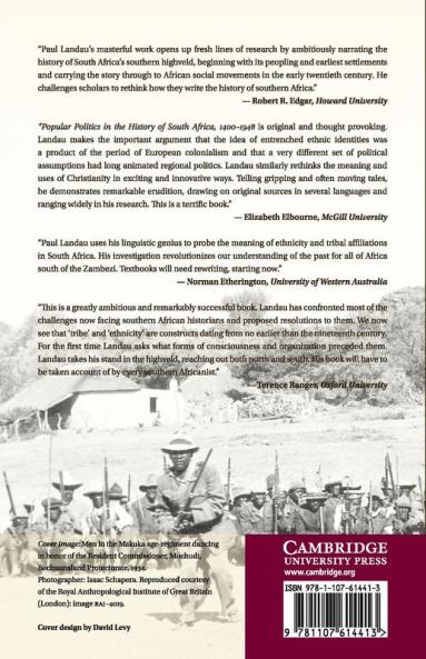 Popular Politics in the History of South Africa 1400 1948