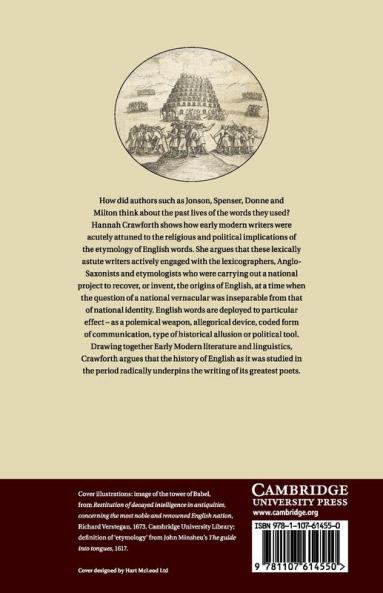 Etymology and the Invention of English in Early Modern Literature