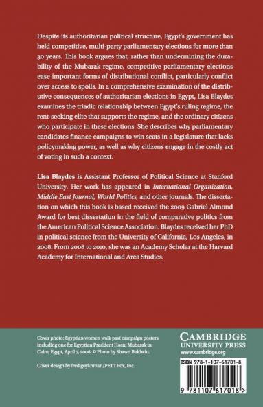 Elections and Distributive Politics in Mubarak S Egypt