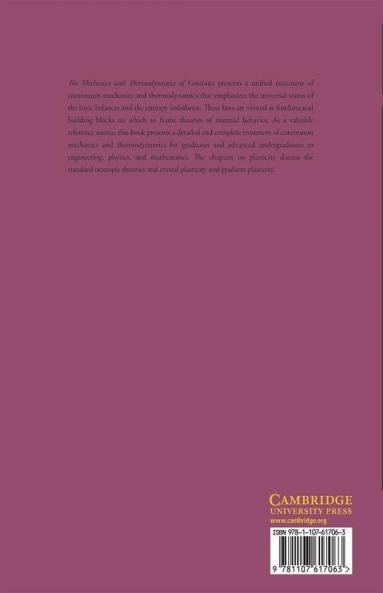 The Mechanics and Thermodynamics of Continua